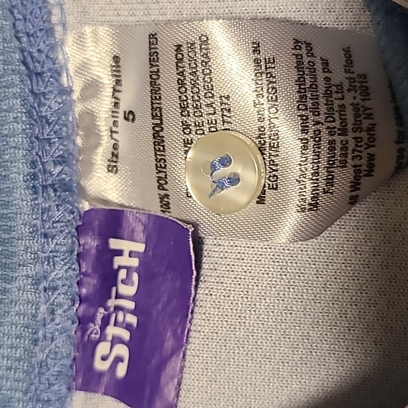 Disney Blue Lilo & Stitch Ohana Kids Baseball Shirt - Size 5 - Picture 4 of 7